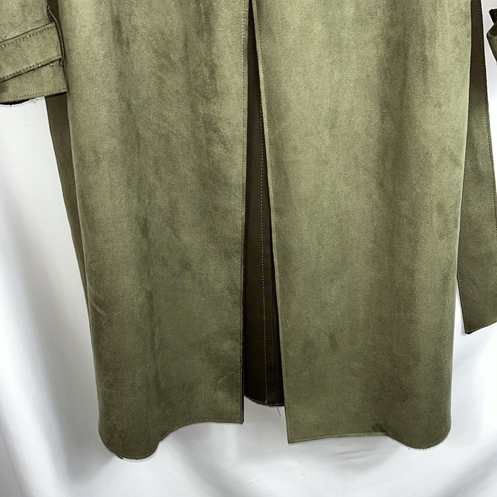 Philosophy faux leather trench belt wrap  Sz M olive green - Picture 4 of 13